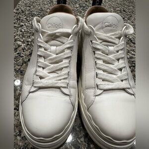 Chloé White Nama Wedge Sneaker